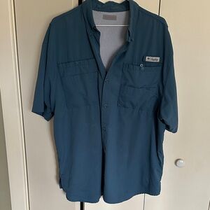 Columbia Teal Button-Up Shirt